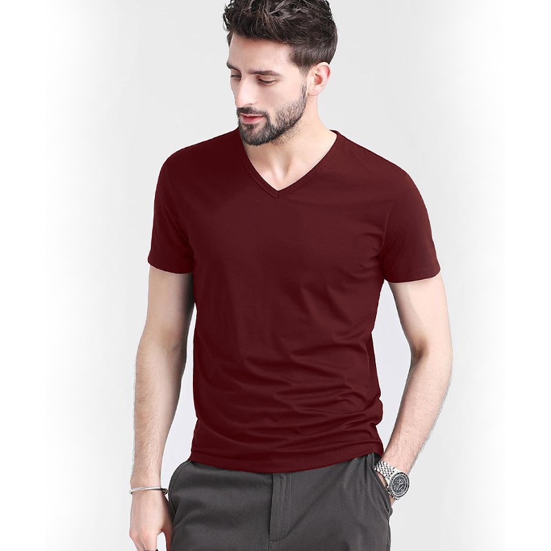 Áo phông nam trơn cổ tim TN103 nhiều màu sắc vải sợi tre tổng hợp trẻ trung phù hợp mọi giới tính | BigBuy360 - bigbuy360.vn