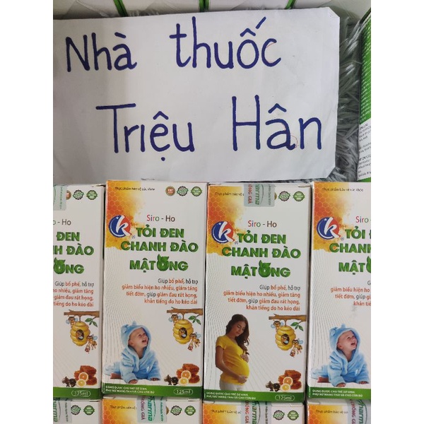 Siro ho tỏi đen chanh đào mật ong chai 125ml