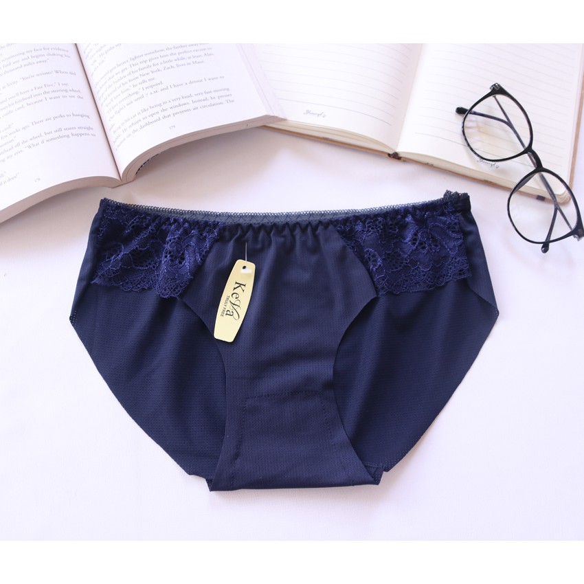Quần lót nữ cotton phối ren kháng khuẩn thông hơi thoáng mát | BigBuy360 - bigbuy360.vn