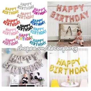 [ Bán Sỉ ] Set bóng chữ Happy Birthday trang trí sinh nhật