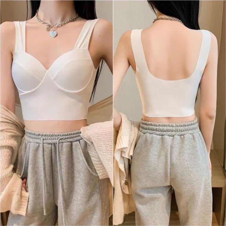 ❤️ Áo Bra Myna Đúc Su 2 Dây Bản To Dáng Coroptop Cúp Tròn 582 ❤️