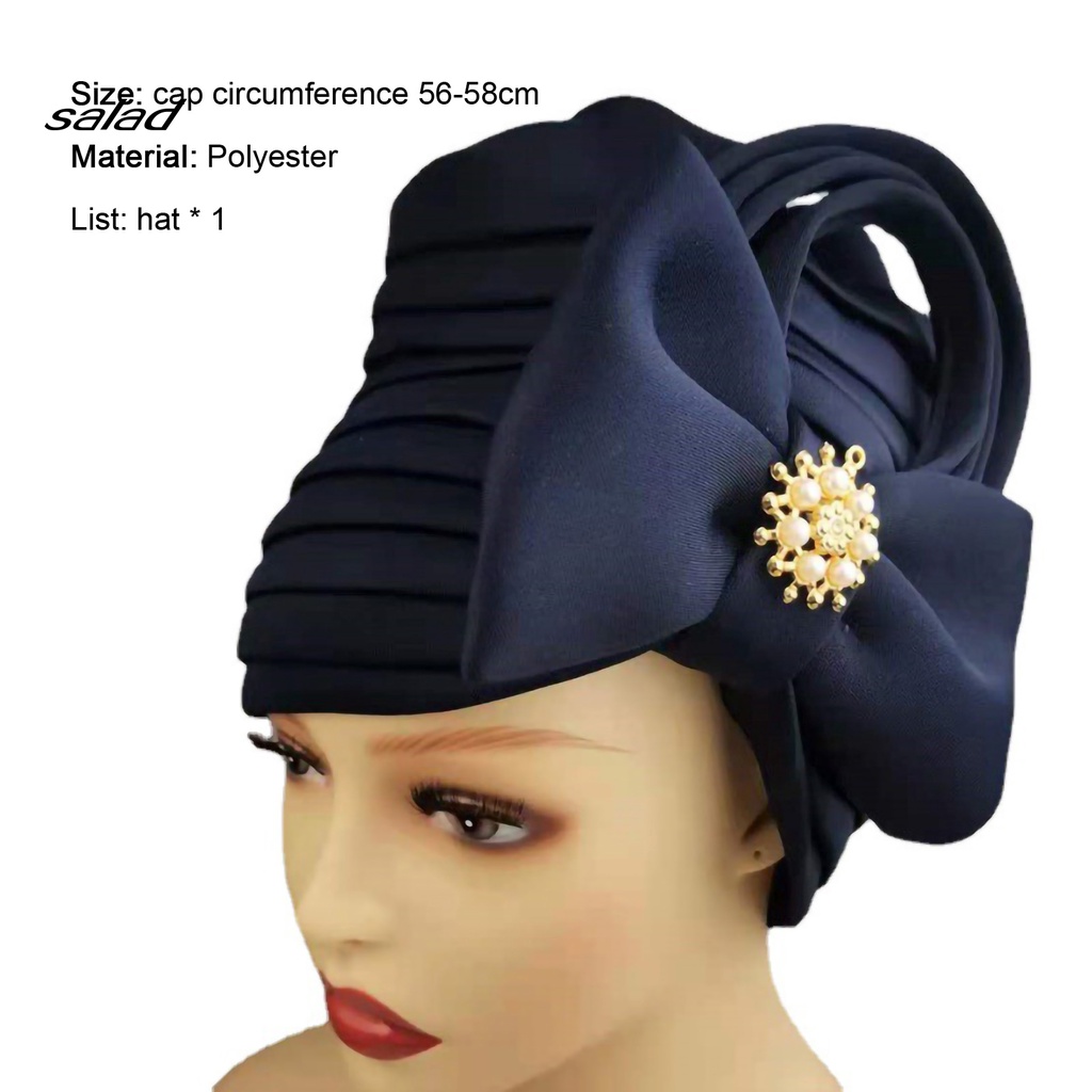 Mũ Turban Vải Satin Màu Trơn Thoải Mái Dùng Hàng Ngày