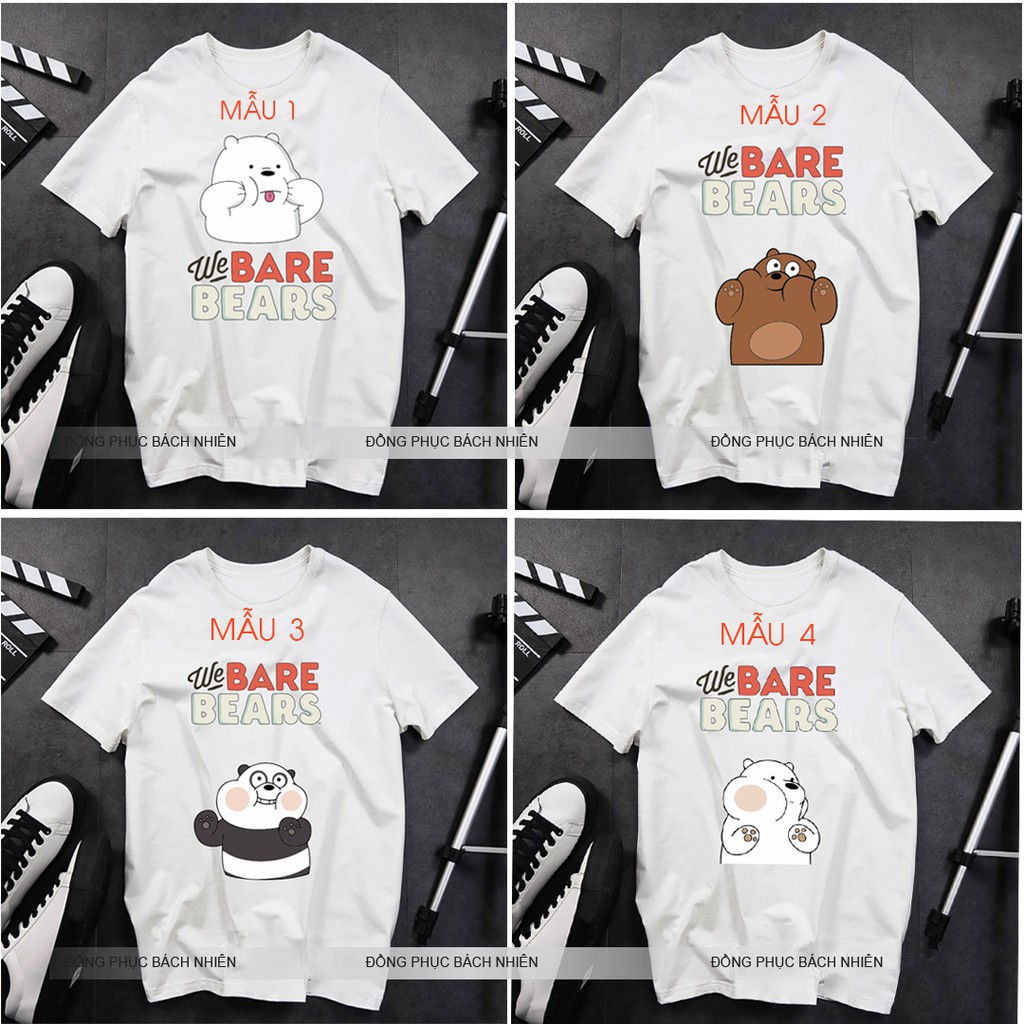 ÁO THUN IN HÌNH WE BARE BEAR T - SHIRT CỰC CHẤT