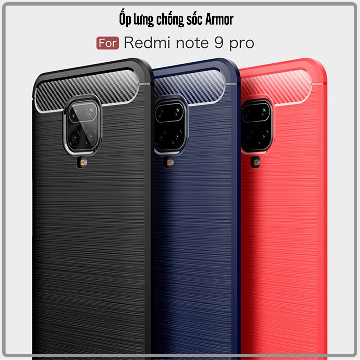Ốp lưng cho Xiaomi Redmi Note 9S Chống sốc - Rugged Armor