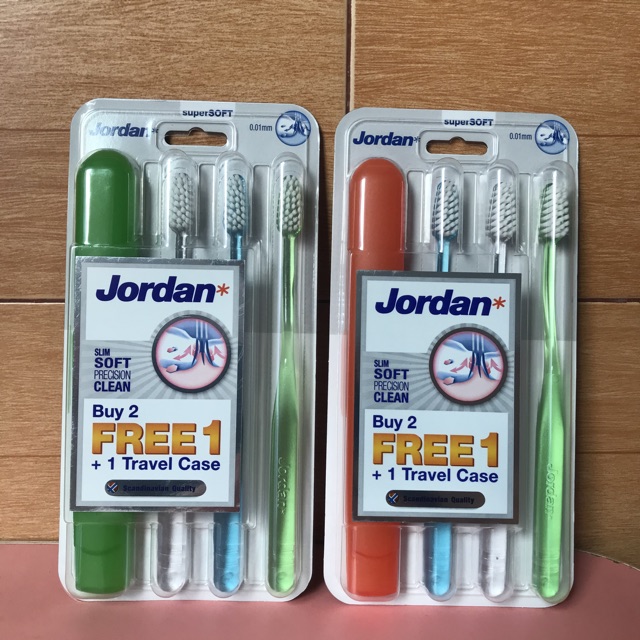 Combo 3 Bàn Chải Đánh Răng Jordan Clean Slim