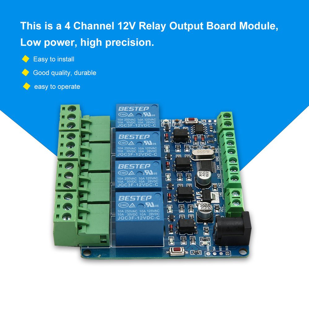 Mô Đun Rơ Le 4 Kênh 12v Rs485 / Ttl | BigBuy360 - bigbuy360.vn