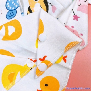 Yếm tam giác cotton cúc bấm cho bé