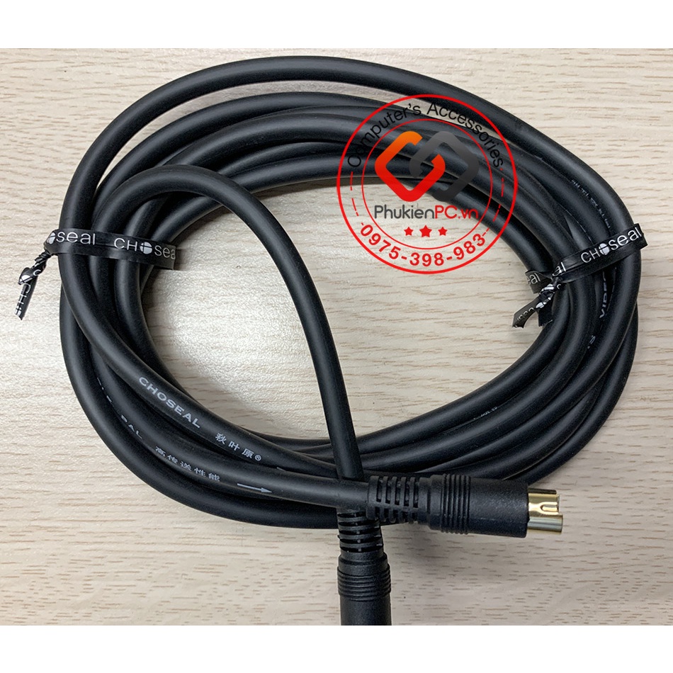 Dây cáp S-Video sang S-video dài 3M chuyên dùng cho máy siêu âm, nội soi. Cáp đầu tròn 4 chân kết nối 2 chiều SVideo
