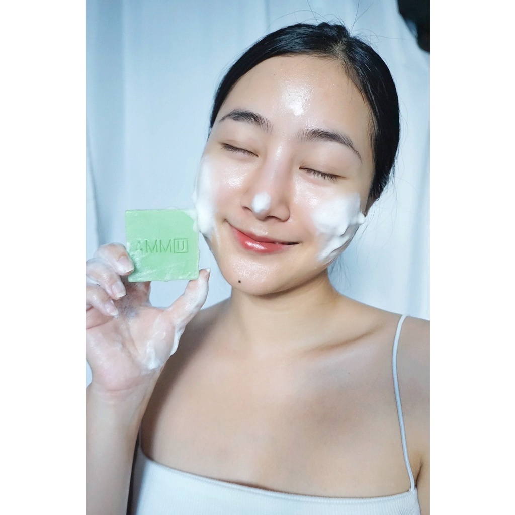 Xà phòng trắng da mờ thâm mụn AMMU Thái Lan  [Acne Apple Soap] 65g, trắng da tự nhiên với alpha arbutin và glulathione | BigBuy360 - bigbuy360.vn