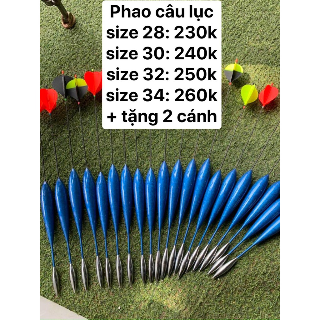 Phao câu lục cao cấp chân đồng bầu 28-30-32-34 (tặng 01 cánh)