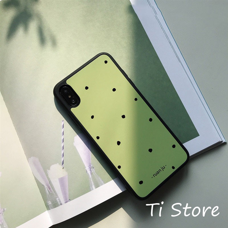 Ốp Lưng Chấm Bi Nên Xanh Bơ iP