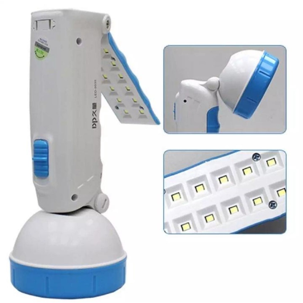 Đèn pin Led siêu sáng (chiếu xa), 2 chế độ sáng (2 đầu gập 90-180 độ), đèn pin cầm tay đa chức năng DP-9035B