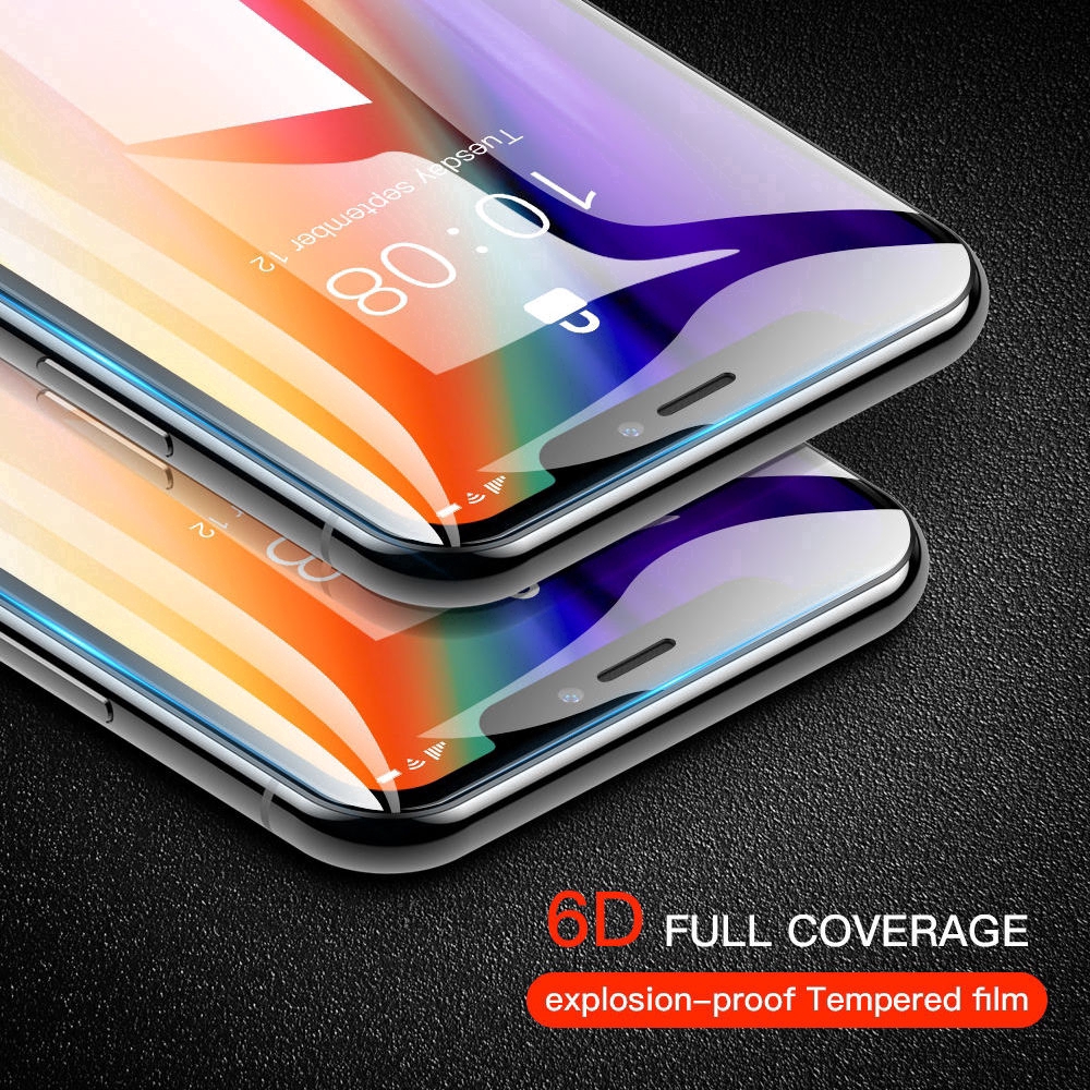 Kính Cường Lực 6d Bảo Vệ Toàn Màn Hình Dành Cho Iphone Xs Max Xr X 6 6s 7 8 Plus