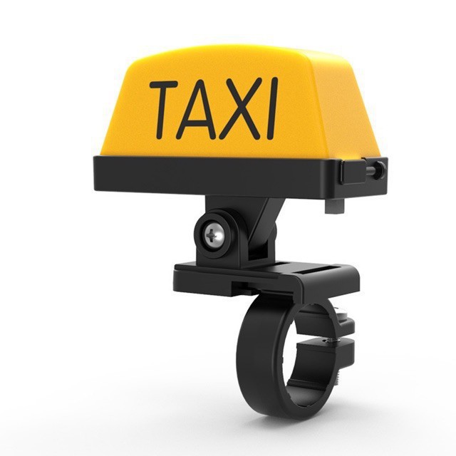 Đèn led taxi gắn xe máy gắn chân gương 5 chế độ nháy LED đỏ vàng (có kèm pad, cáp sạc, băng dính 2 mặt)