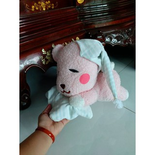 gấu bông handmade màu hồng