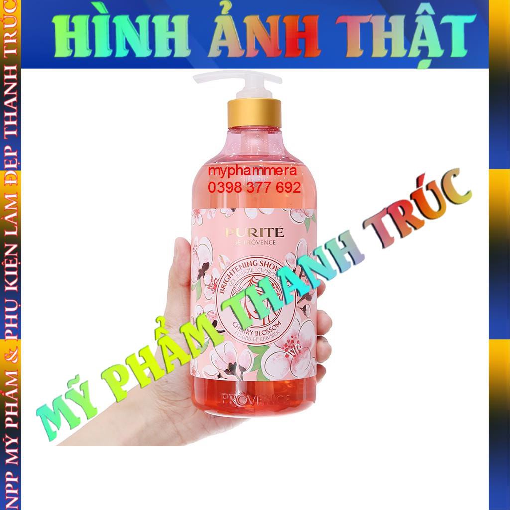 Sữa tắm Purité by Provence hoa anh đào sáng mịn 850ml