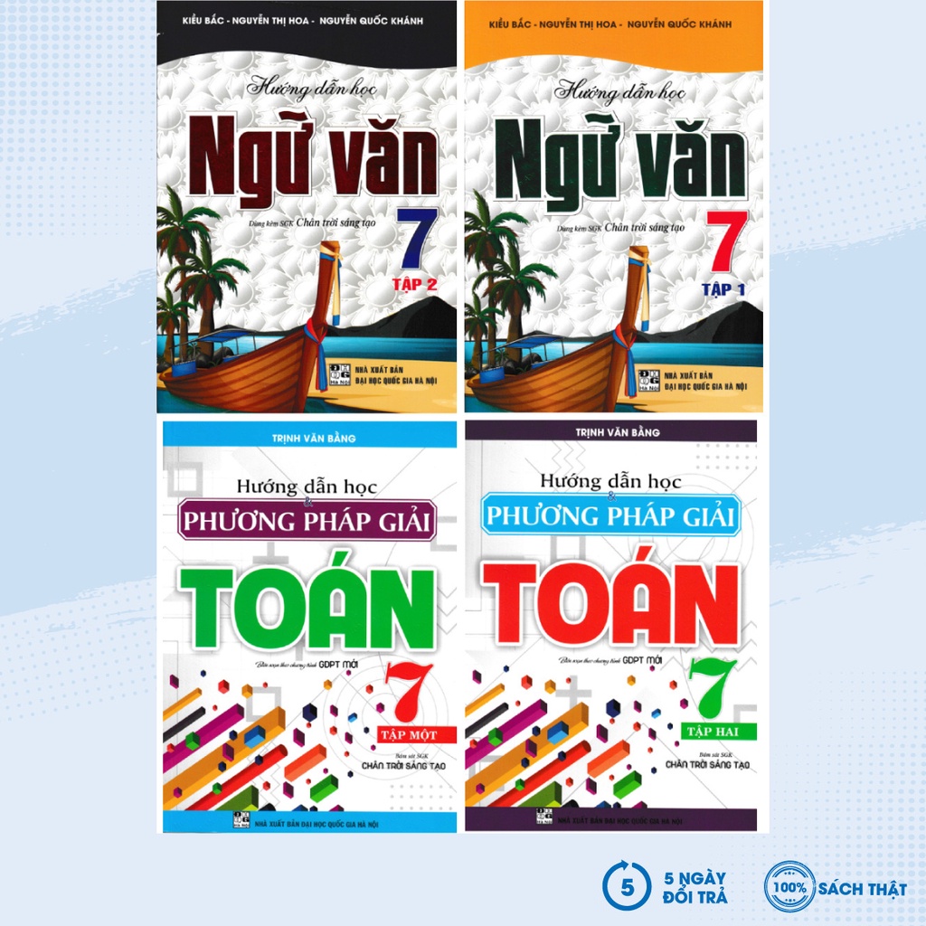 Sách - Combo Hướng Dẫn Học Ngữ Văn Lớp 7 + Hướng Dẫn Học &amp; Phương Pháp Giải Toán Lớp 7 (Bám Sát SGK Chân Trời ST) - HA