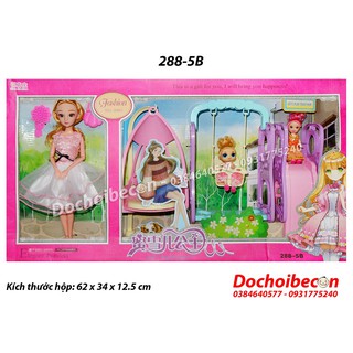 Công viên búp bê 288-5B + Kèm 3 búp bê