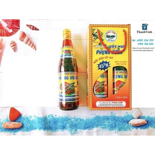 Hộp 2 chai nước mắm Phụng Hưng 45g/l 700ml ( chai thủy tinh, thùng 20 chai)