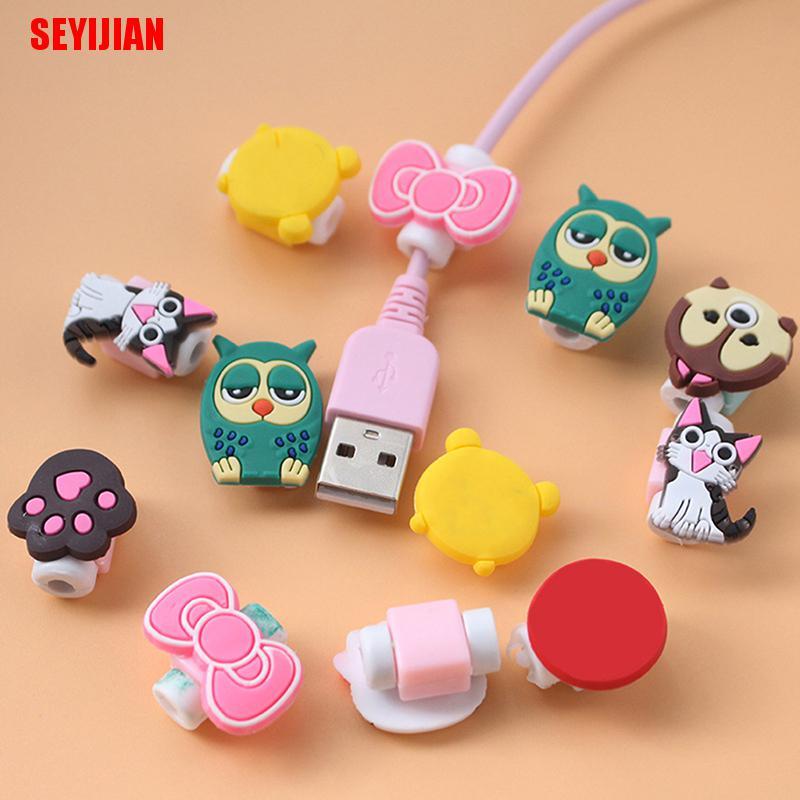 Phụ kiện bảo vệ cáp sạc truyền dữ liệu hình hoạt hình dễ thương tiện dụng