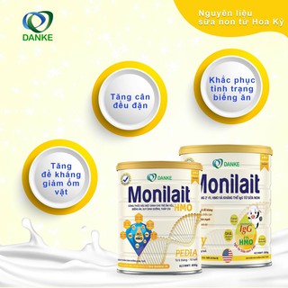 Sữa bột danke monilait hộp 850g