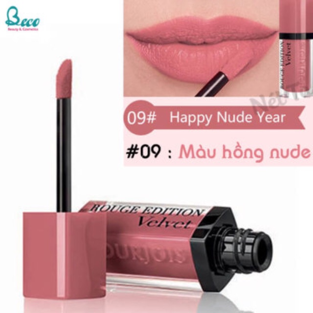 Son bourjois velvet màu 09 ( màu hồng nude )