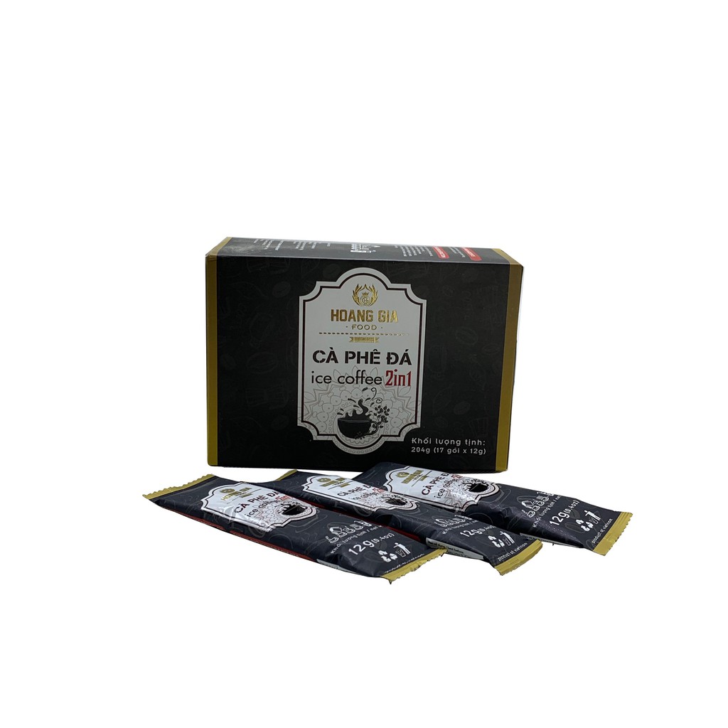 THANH LÝ Cà Phê Đen Đá - 2in1 (Hộp 17 gói x 12gram)