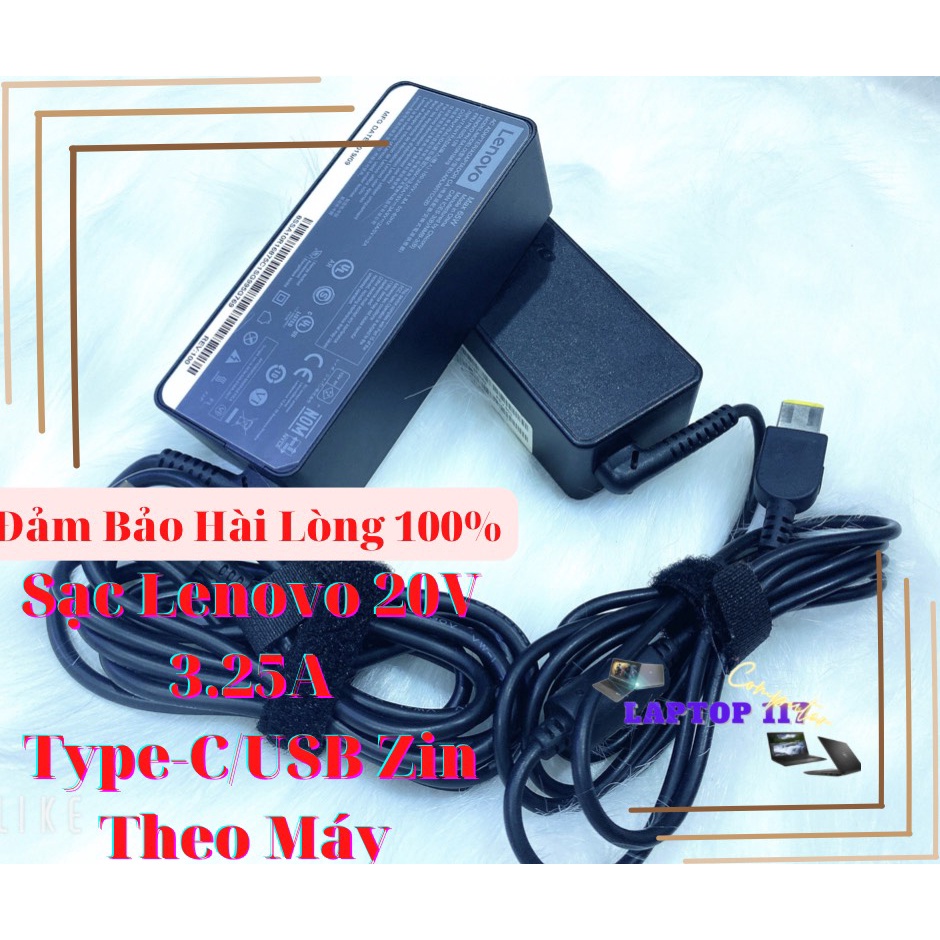 Sạc Laptop Lenovo Cổng Type C/USB 20v 45W 65W Chính Hãng Tháo Máy Zin CamKết Hàng Như Hình 100%