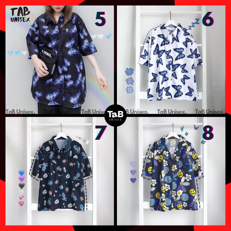 Áo Sơ mi unisex họa tiết form Rộng (nhiều mẫu) - TAB UNISEX