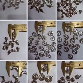 2/5/10 mặt dây chuyền giả cổ làm đồ handmade màu bạc cổ điển