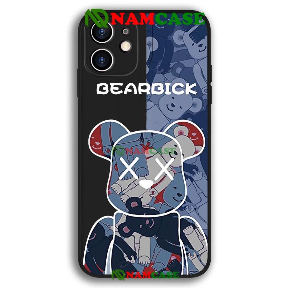 Ốp lưng iPhone Gấu Bear Cute cạnh viền vuông silicon mềm dẻo cho iphone 6/6s/7/8/X/Xr/XS/11/12/13 Pro Plus Max