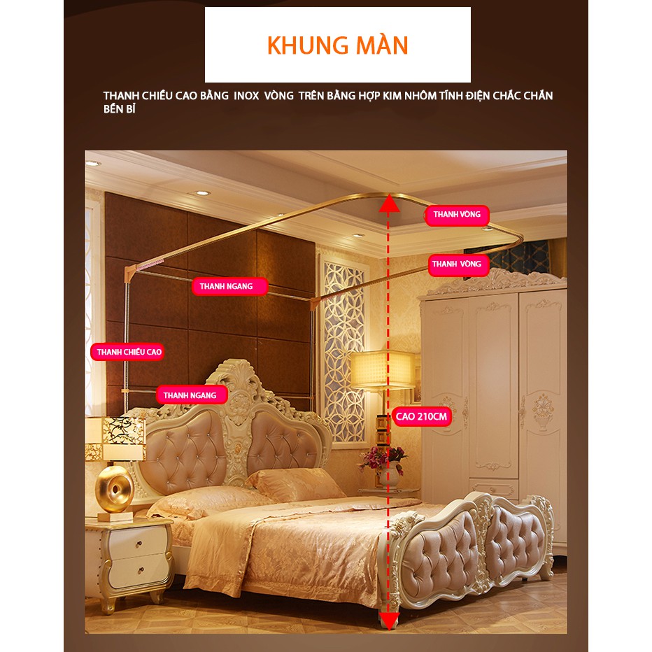 Màn khung MK4 chống muỗi không khoan tường hiện đại, sang trọng, loại cao cấp