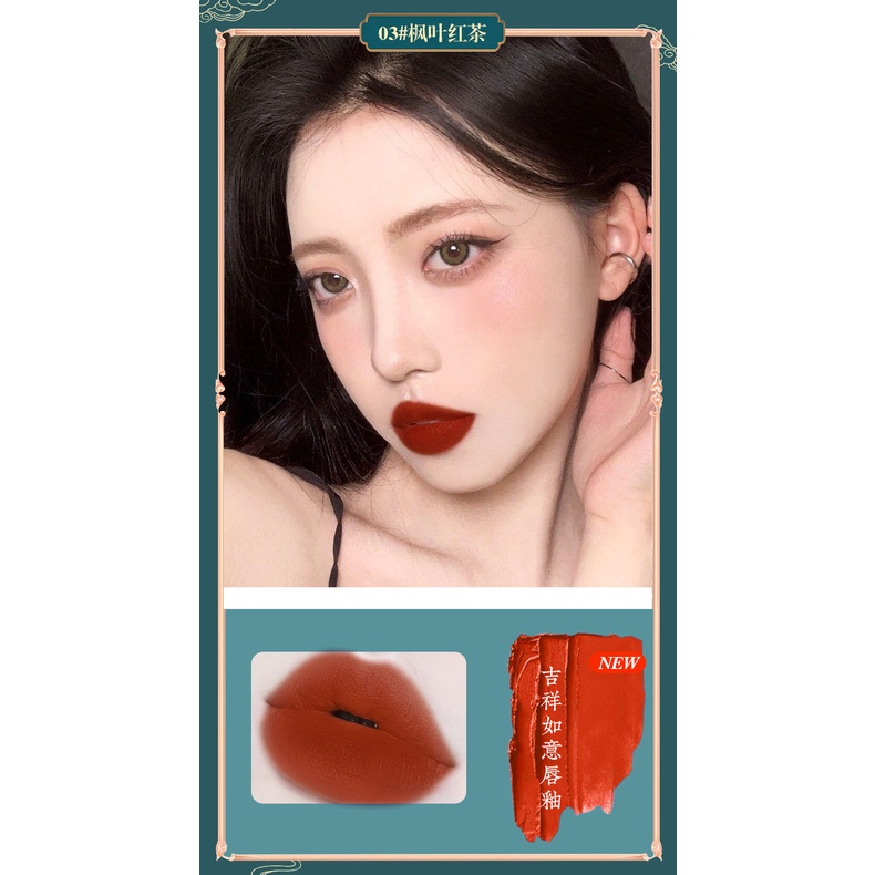[Hàng mới về] Son Kem Lì Mịn Mượt Như Nhung Không Dễ Phai Màu Phong Cách Trung Hoa | BigBuy360 - bigbuy360.vn