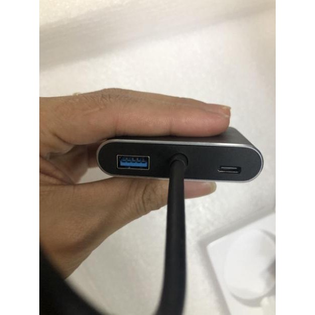 OTG typec to vga hdmi usb, Bộ Chuyển Đổi 4 Trong 1 Type C 3.1 Sang Hdmi 4k Vga Usb 3.0 sạc nhanh PD