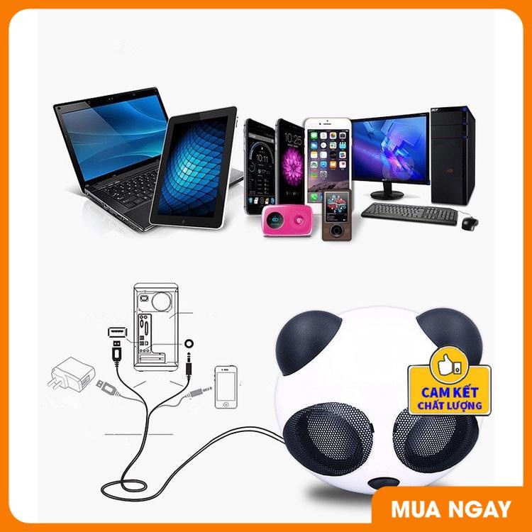 Loa nghe nhạc hình gấu trúc dễ thương,Loa máy tính mini gấu trúc Panda để bàn cao cấp âm thanh chuẩn stereo