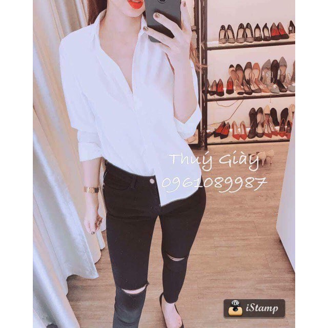 [siêu rẻ] Áo sơ mi trơn #Nữ ( Thô mềm cực hót ) shop yêu thích