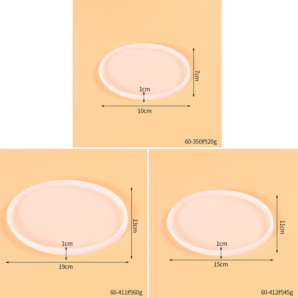 Khuôn Silicone Hình Oval Làm Trang Sức Thủ Công