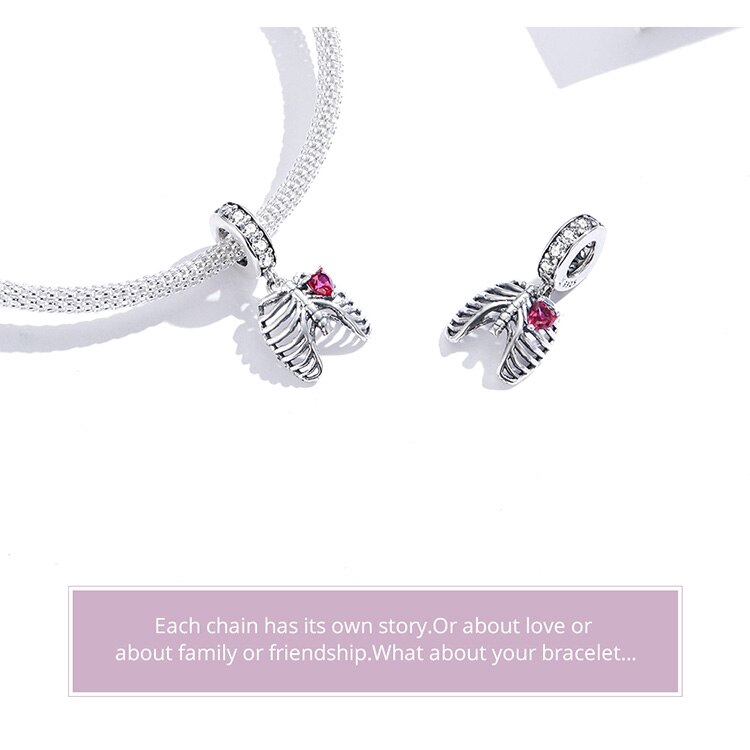 Mặt Phụ Kiện Trang Sức BAMOER SCC1459 Bằng Bạc 925 Phong Cách Cá Tính Độc Đáo