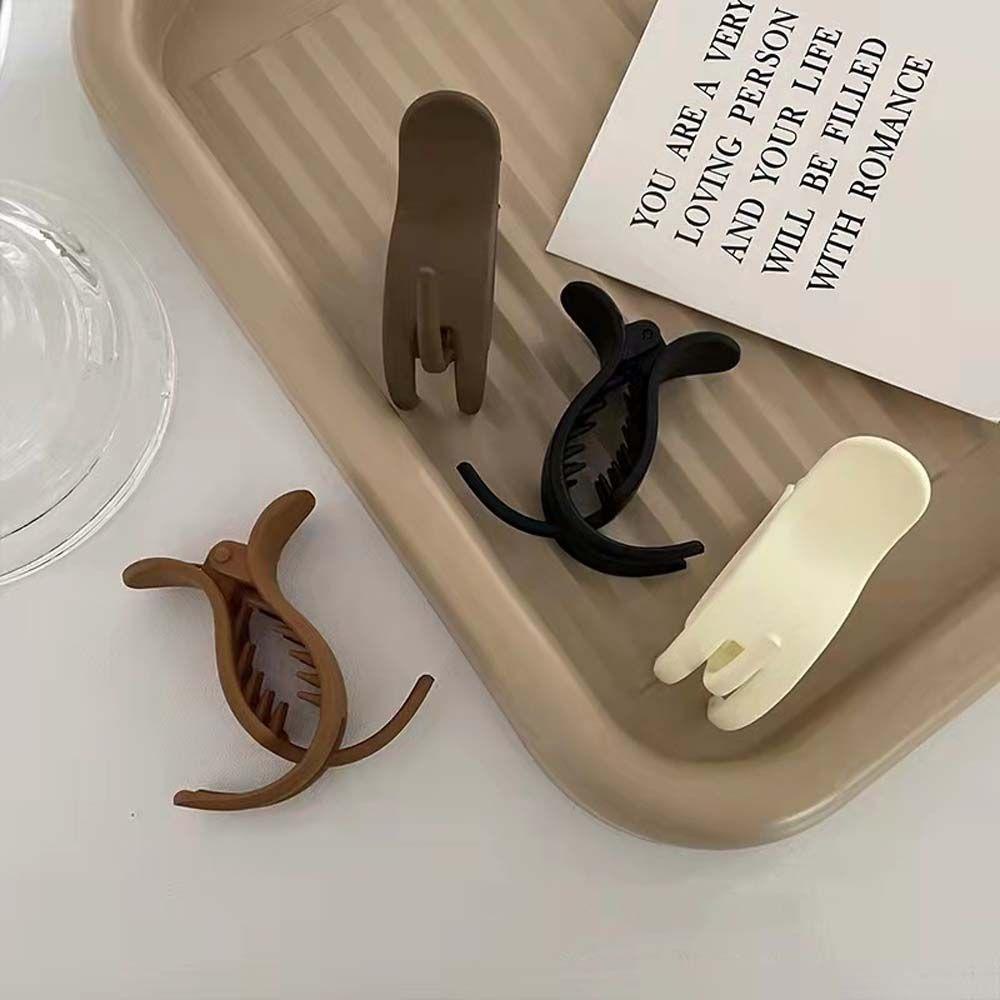 EXPEN Kẹp Tóc Càng Cua Cố Định Màu Trơn Đơn Giản Dễ Thương Cho Bạn Gái