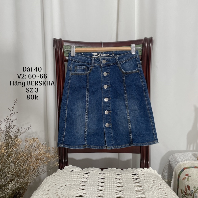 Nhiều mẫu - chân váy jean xanh , đen cài khuy trước  năng động