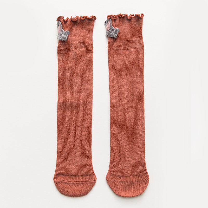 Vớ Cotton Dài Cắt Họa Tiết Hoa Dễ Thương Dành Cho Bé Gái 0-12 Tháng Tuổi