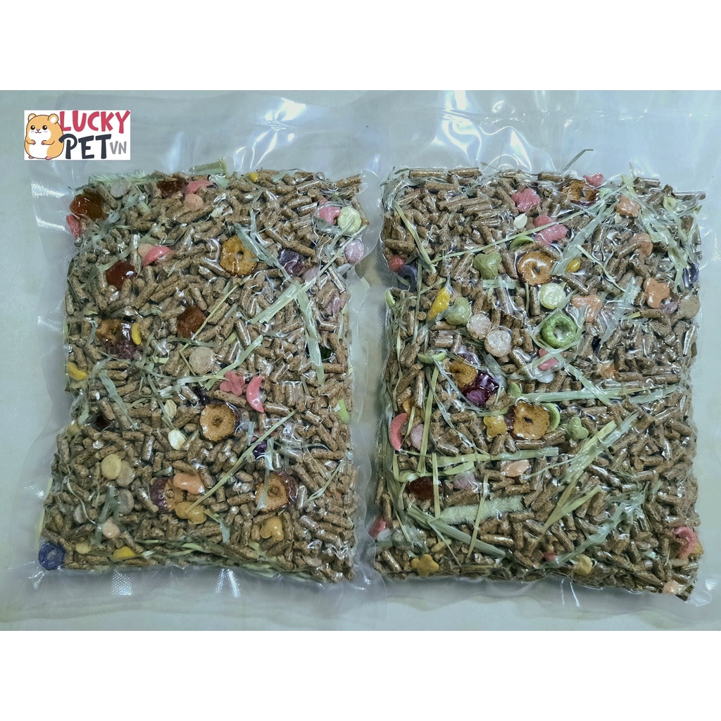 Túi 500 gr thức ăn cho thỏ , bọ ú , chuột lang ... - Mix thảo dược , cỏ Timothy