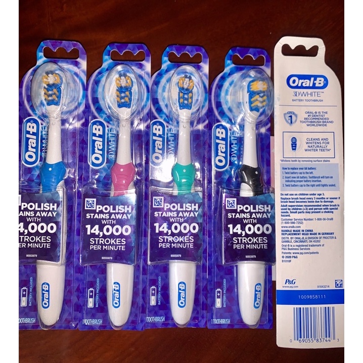 Bàn Chải Pin Oral-B 3D WHITE Dành Cho Người Lớn