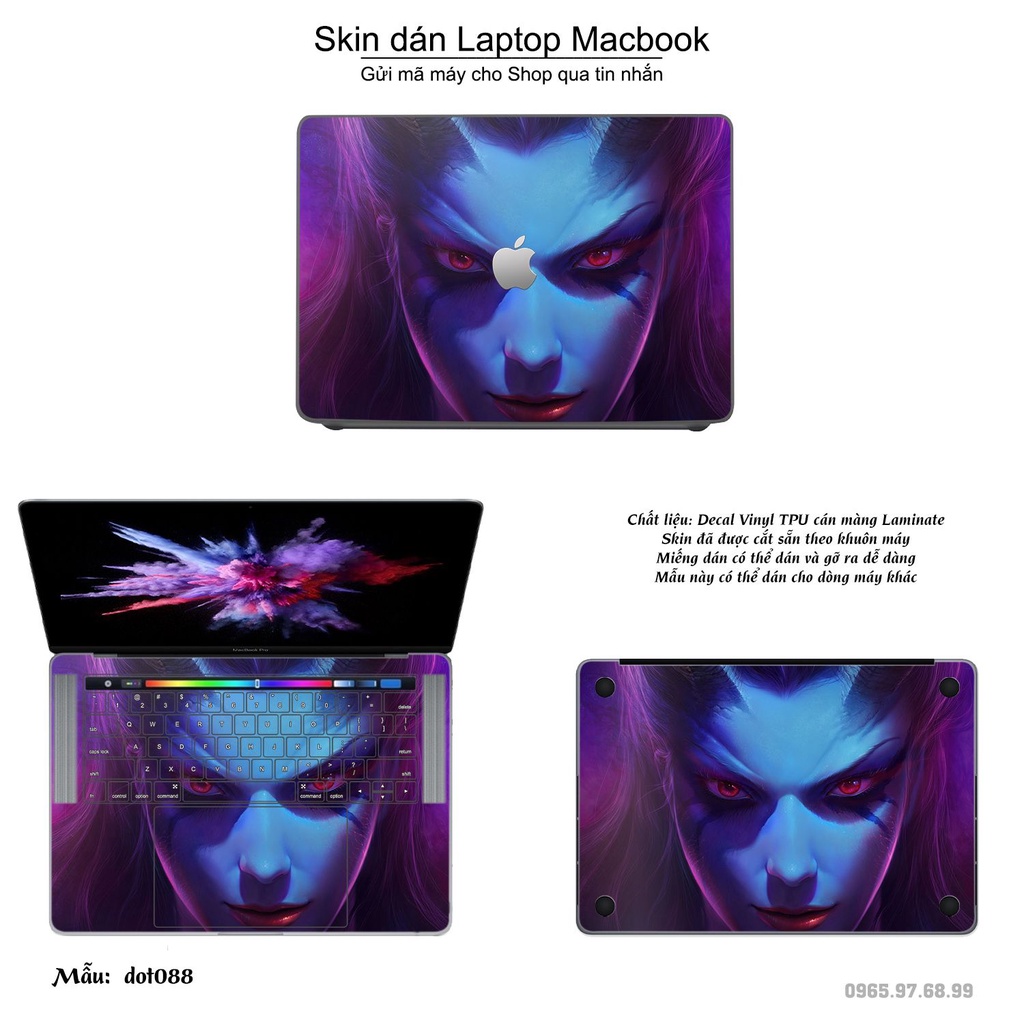 Skin dán Macbook mẫu Dota 2 (đã cắt sẵn, inbox mã máy cho shop)