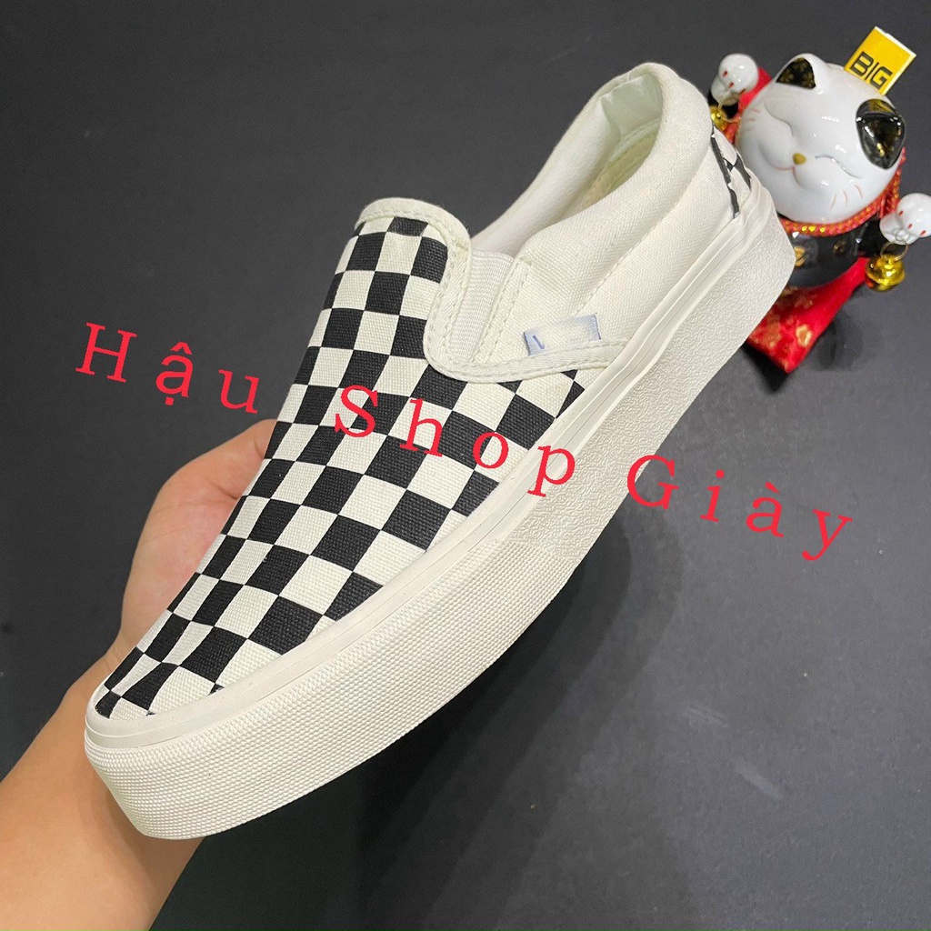 Giày 𝐕𝐀𝐍𝐒 Caro Slip-on lười nam nữ [ Full box bill ] Giày sneaker lười hot nhất