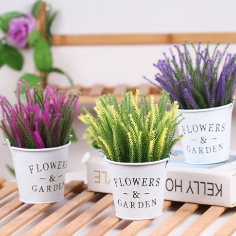 Combo 2 chậu hoa giả chữ LOVE (quà tặng ý nghĩa)