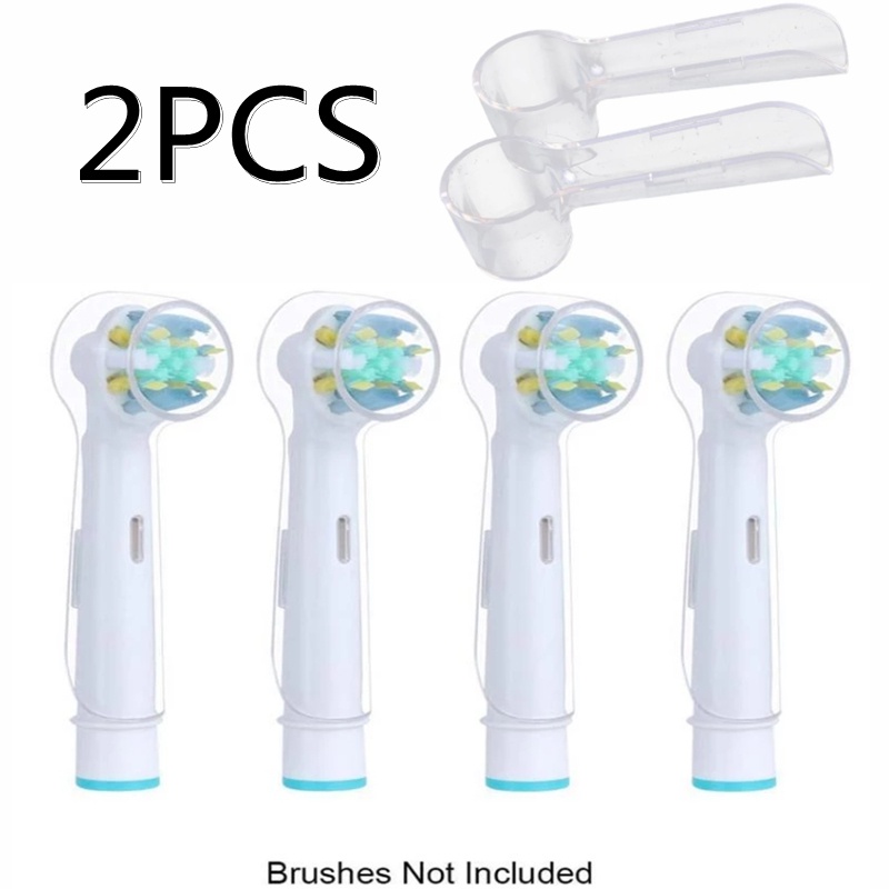 Bộ 2 Đầu Bọc Bàn Chải Đánh Răng Điện Hình Tròn Trong Suốt Chống Bụi