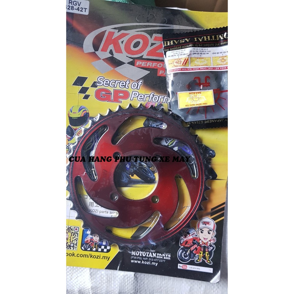 Trọn bộ sên nhông dĩa KOZI 10 li cho xe Suzuki Sport
