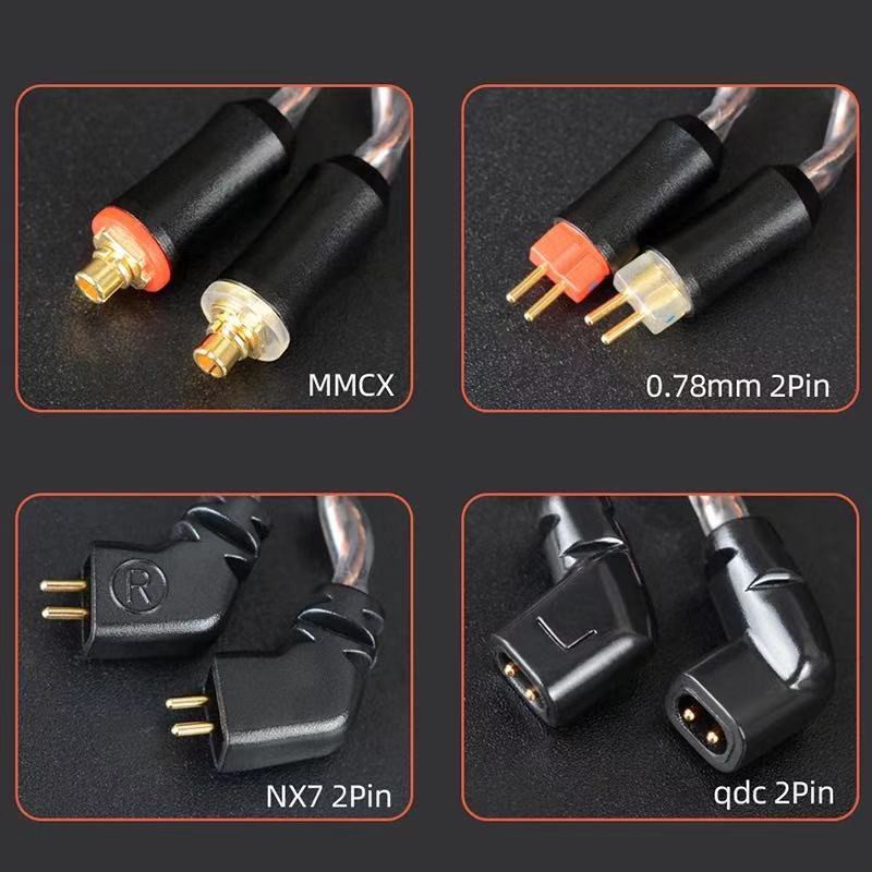 Cáp Tai Nghe Bằng Đồng 4n Litz Occ 3.5mm / 2.5mm / 4.4mm Mmcx / Nx7 / Qdc / 0.78 2pin Cho Cim Zax Asf Ba8 Vx V90S Mk3