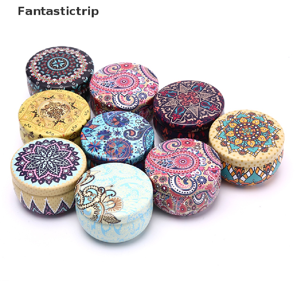 Hộp Đựng Trà / Cà Phê Họa Tiết Hoa Phong Cách retro